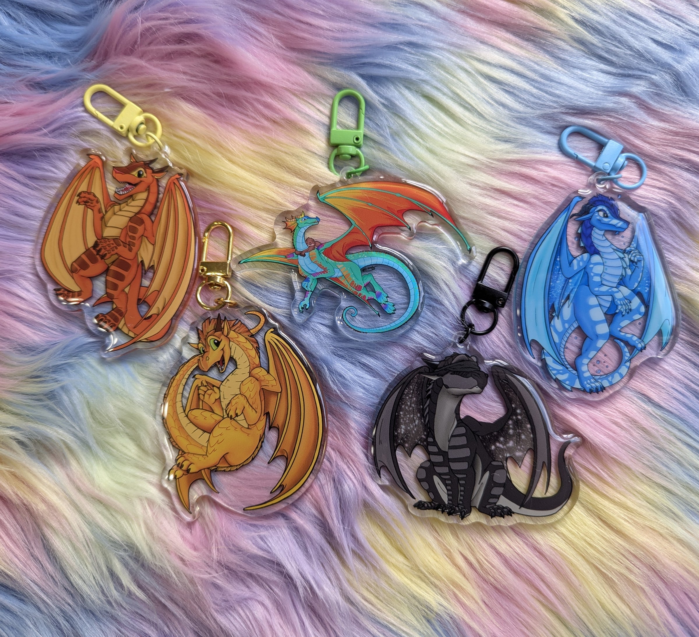 Wings of Fire Keychains | Aloegator Arts